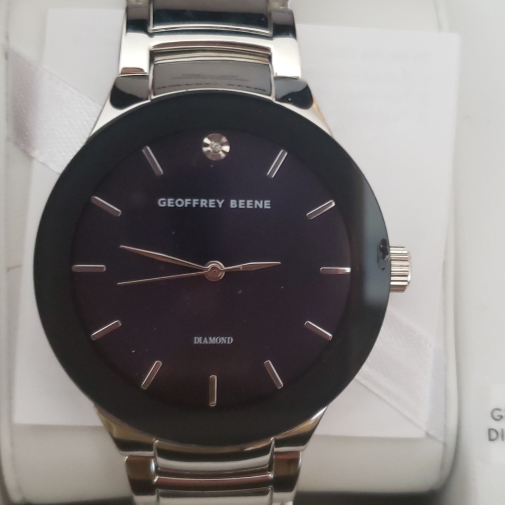 Geoffrey Bean Mens New Diamond Watch - Picture 2 of 4